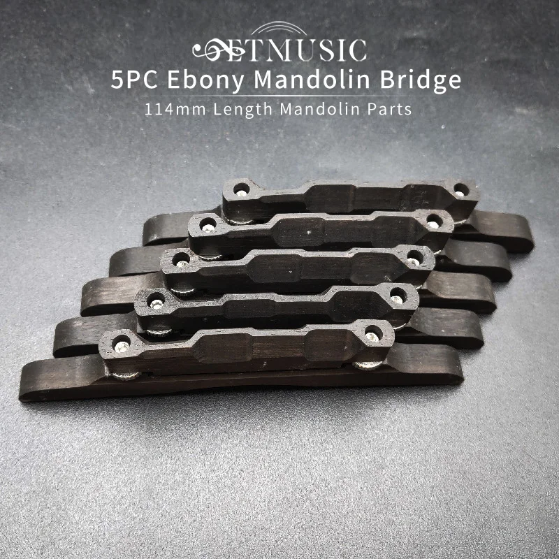 

5PC Adjustable Ebony Mandolin Bridge for Mandolin 114mm Length Mandolin Parts