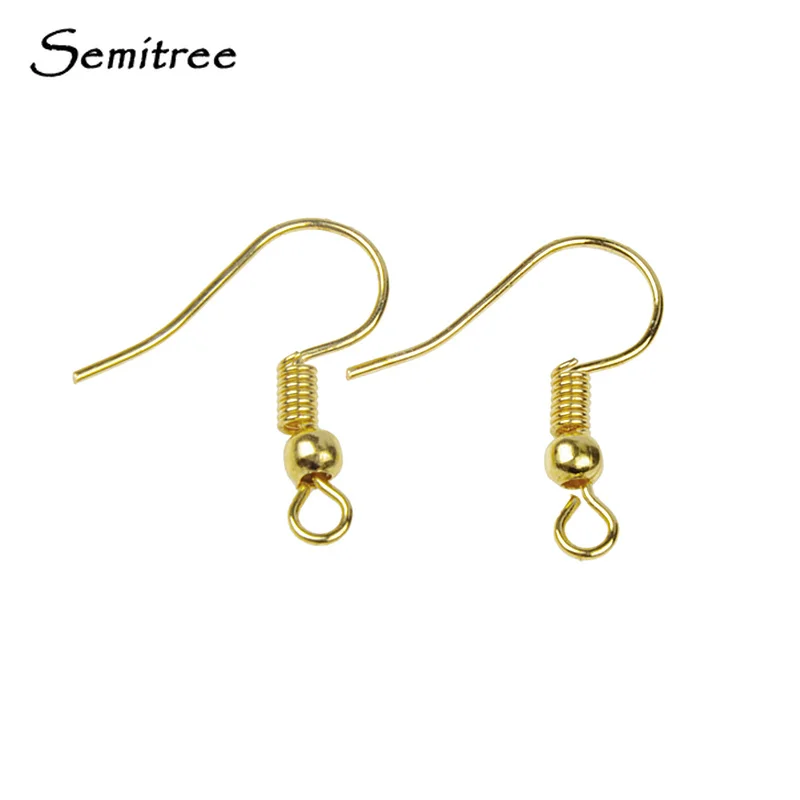 50pcs Gold Color Plated Stainless Steel Ear Wire Hooks Earrings Findings DIY Jewelry Earring Making Handmade Accessories