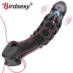 Dapat Digunakan Kembali Kondom Penis Memperpanjang Lengan dengan Vibrator Kontol Pembesar Dildo Penambah Menunda Ejakulasi Cincin Ayam Mainan Seks untuk Pria 6 lampiran dildo penjualan terbaik - №