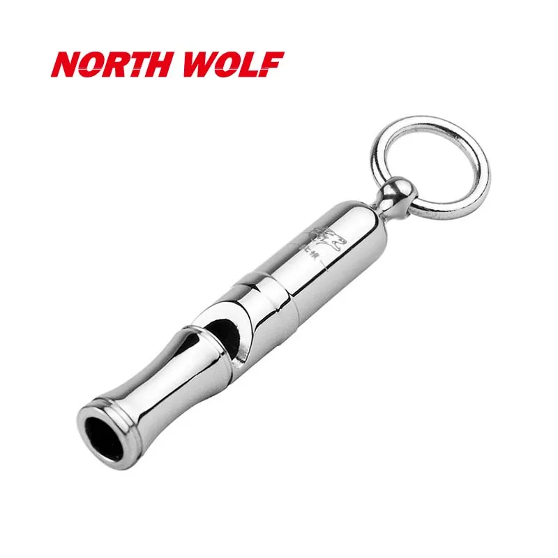 

2021 New Fashion Outdoor Survival Whistle Titanium Alloy Hand polished Treble Whistle