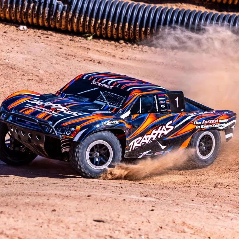 TRAXXA 1/10 4WD Slash 68386-4 Радиоуправляемый автомобиль, быстросъемное высокое шасси, дистанционное управление, электрический короткий грузовик, модель внедорожника, игрушка