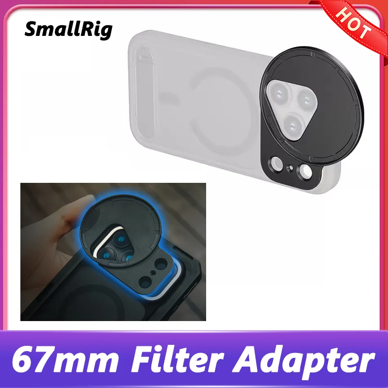 SmallRig 17 Pro/Pro Max Photography Phone Case FilMov 67mm Filter Adapter for iPhone 17 Pro/ Pro Max MagSafe Magnetic Connection