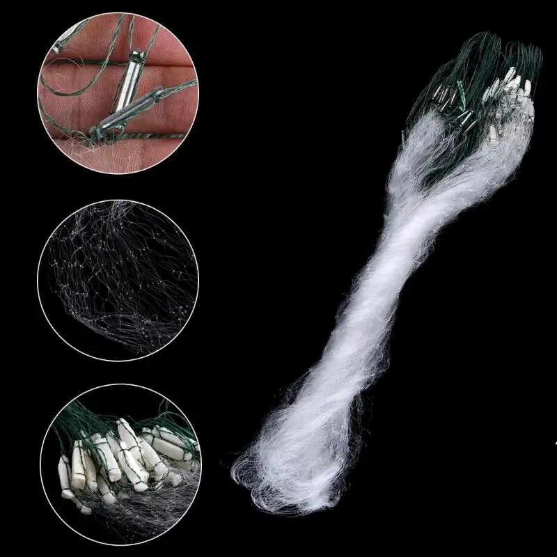 448C Single Layer Monofilament Fishing Net Fish Gill Net with Float Trap for Outdoor