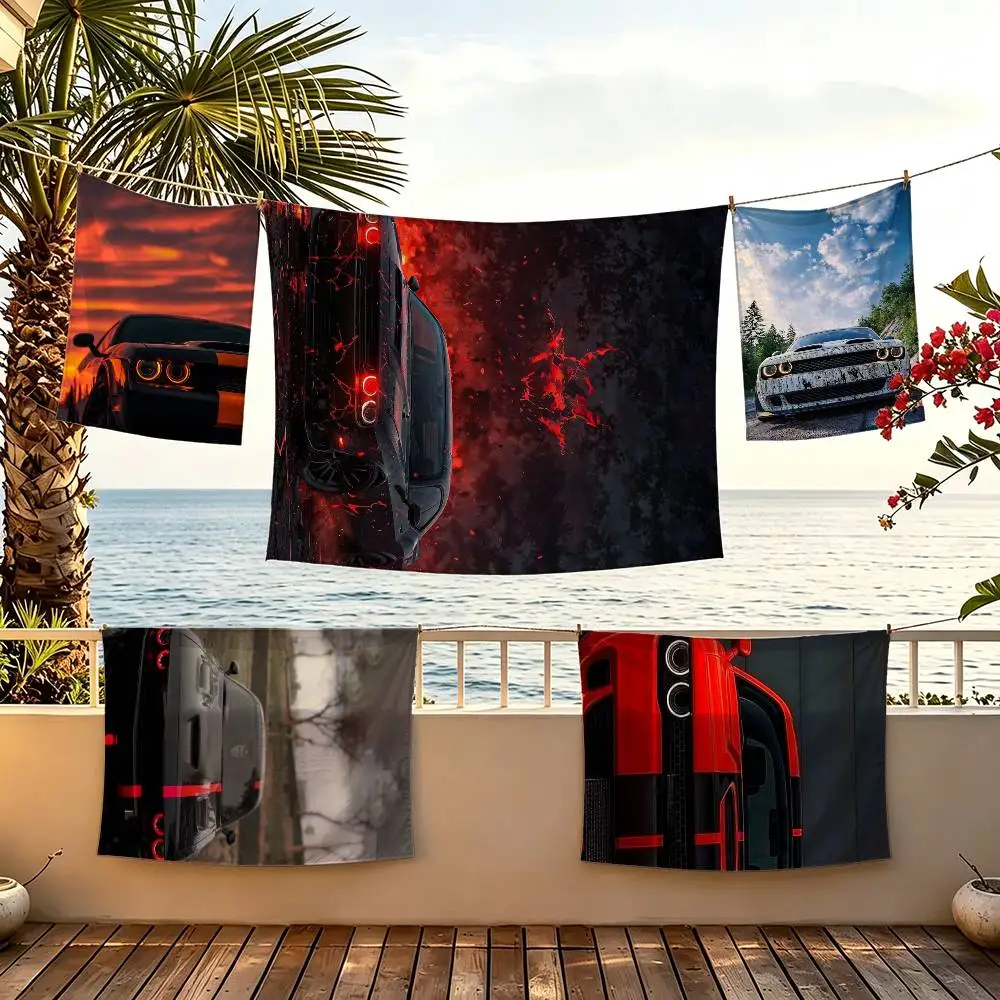 Car-r flag For Camping Party Picnic Studio Booth Background Wall Interior Decoration Banner