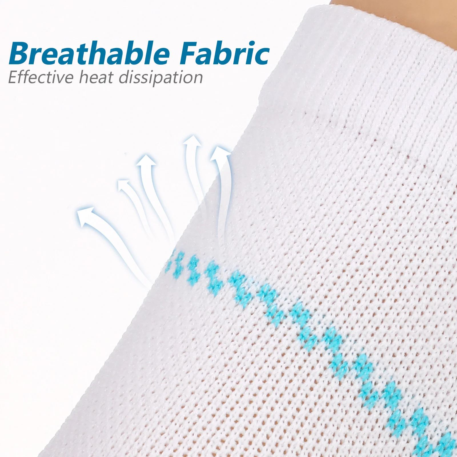 زوج من جوارب ضغط أزرق أبيض مقاس واحد يناسب توسيد لتخفيف آلام القدم والتهاب اللفافة الأخمصية وقوس توتنهام الكعب