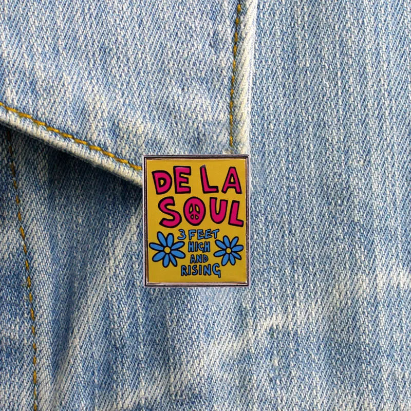 دي اكس لا سول الأمريكية الهيب هوب الثلاثي شعار المينا دبوس بروش شارة لحقائب الظهر الأزياء والمجوهرات هدية