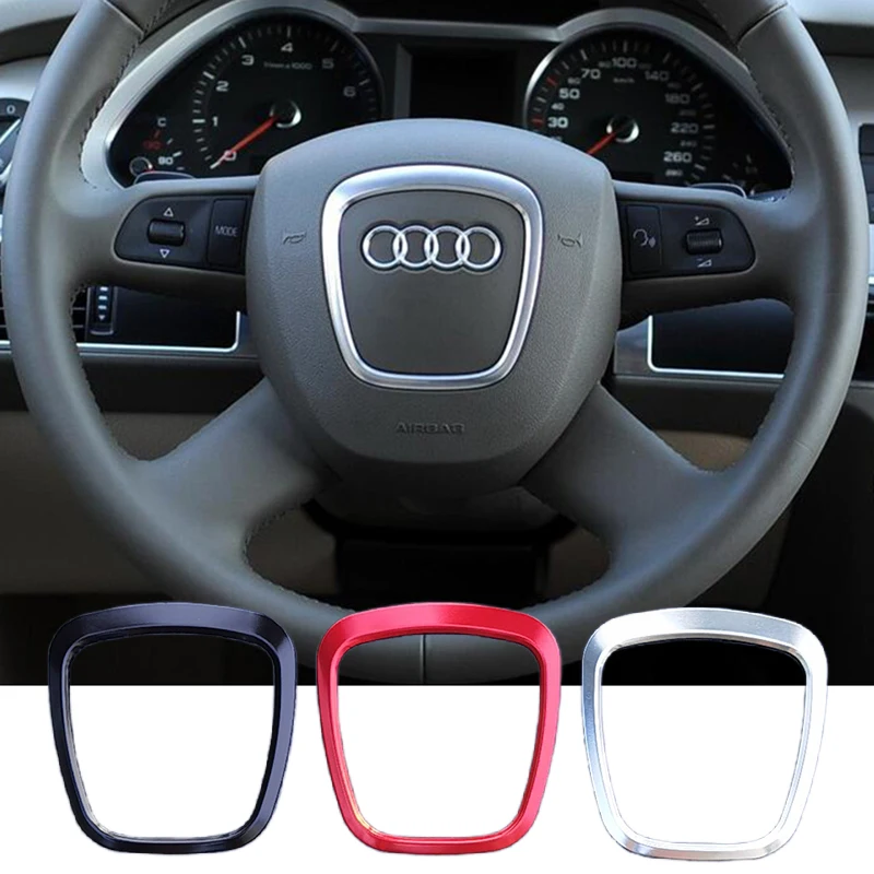 Car Steering Wheel Decoration Ring Trim Cover Sticker For Audi A1 A3 A4 A5 A6 A7A8 Q3 Q5 Q7 SQ5 S1 S3 S4 S5 S6 S7 S8 RS3 RS5 RS6