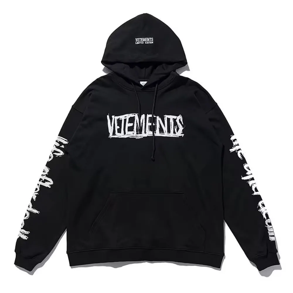 European and American Brand Sport Hooded Sweater Men\'s and Women\'s Autumn and Winter Loose Plus Size Long-sleeved Sweater Hoodie