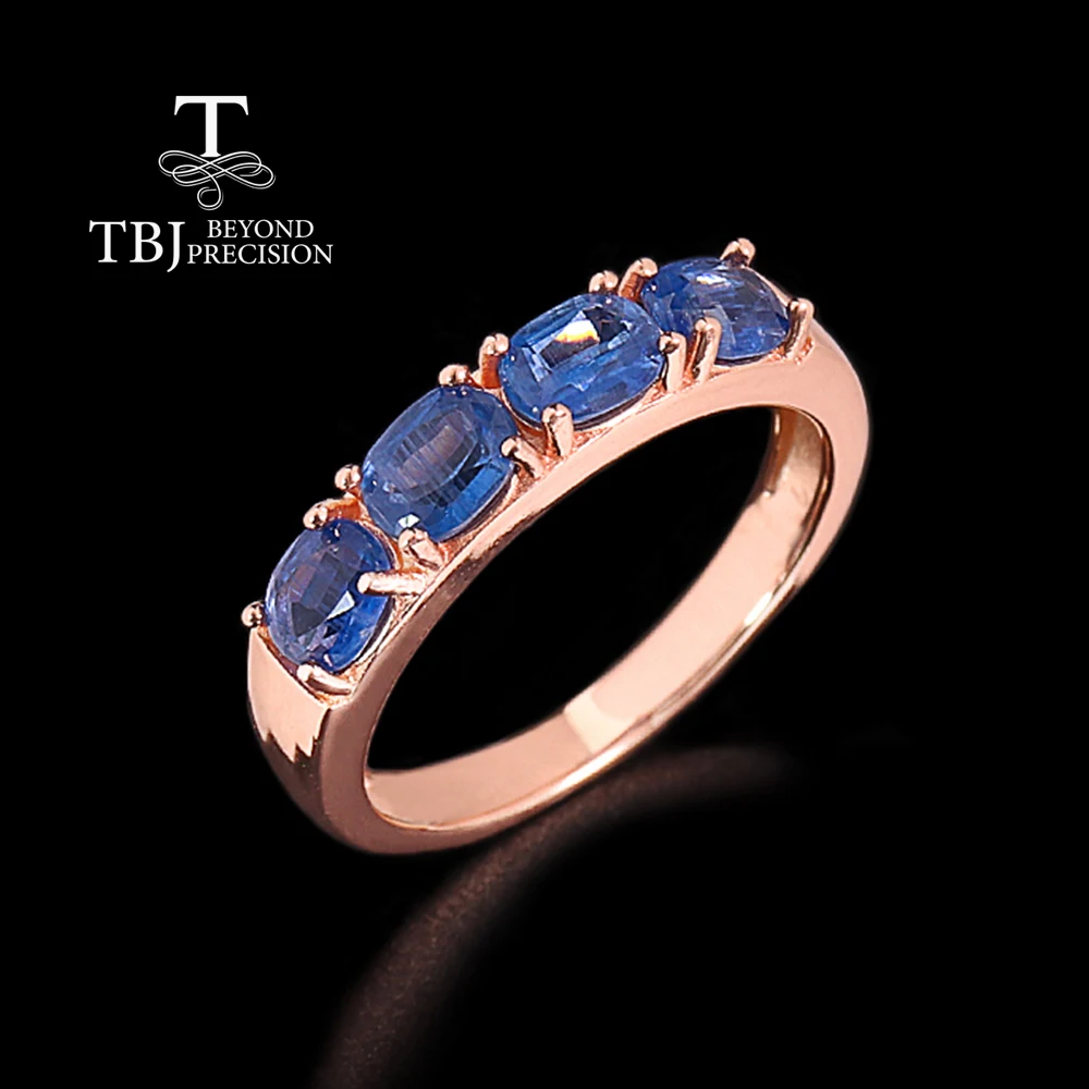 

Simple design Natural oval 4*5mm Kyanite ring Light luxury women's 925 sterling silver jewelry for birthday and anniversary gift