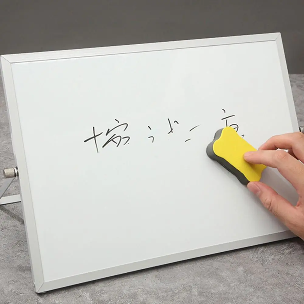 Adjustable Foldable Desktop Whiteboard Erasable Double Sided Use Writing Board With Bracket Message Board School Office