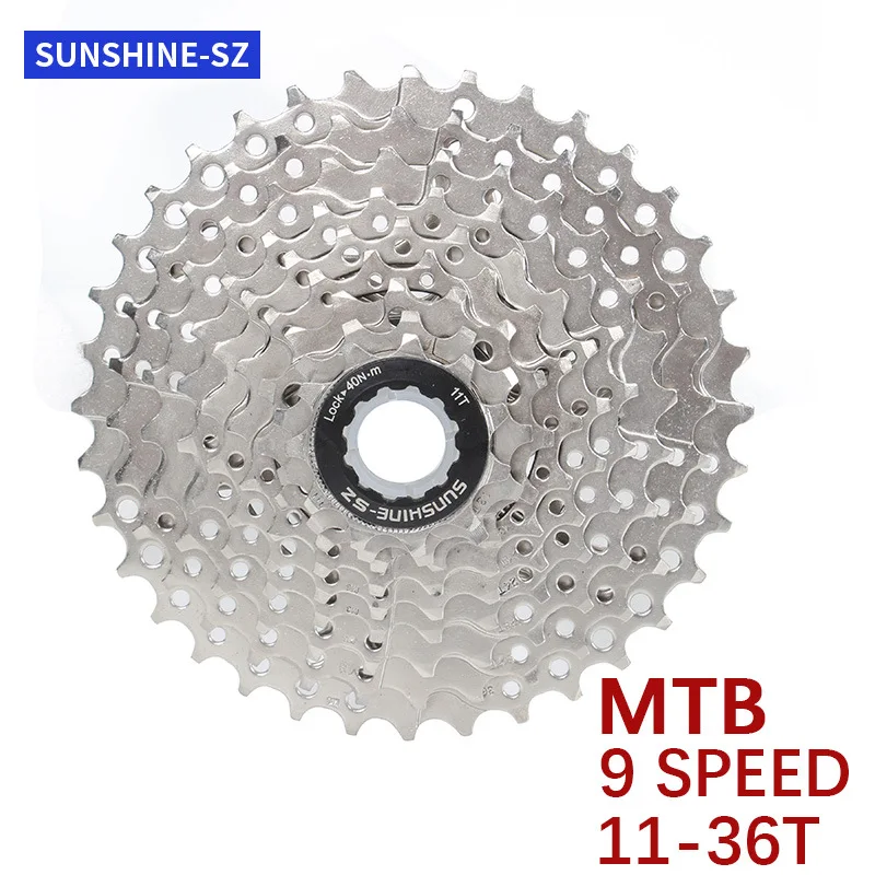 Rihui Mountain Bike 9 18 27 Speed Positioning Cassette Flywheel 11-36T Silver Compatible with M3100 M2000