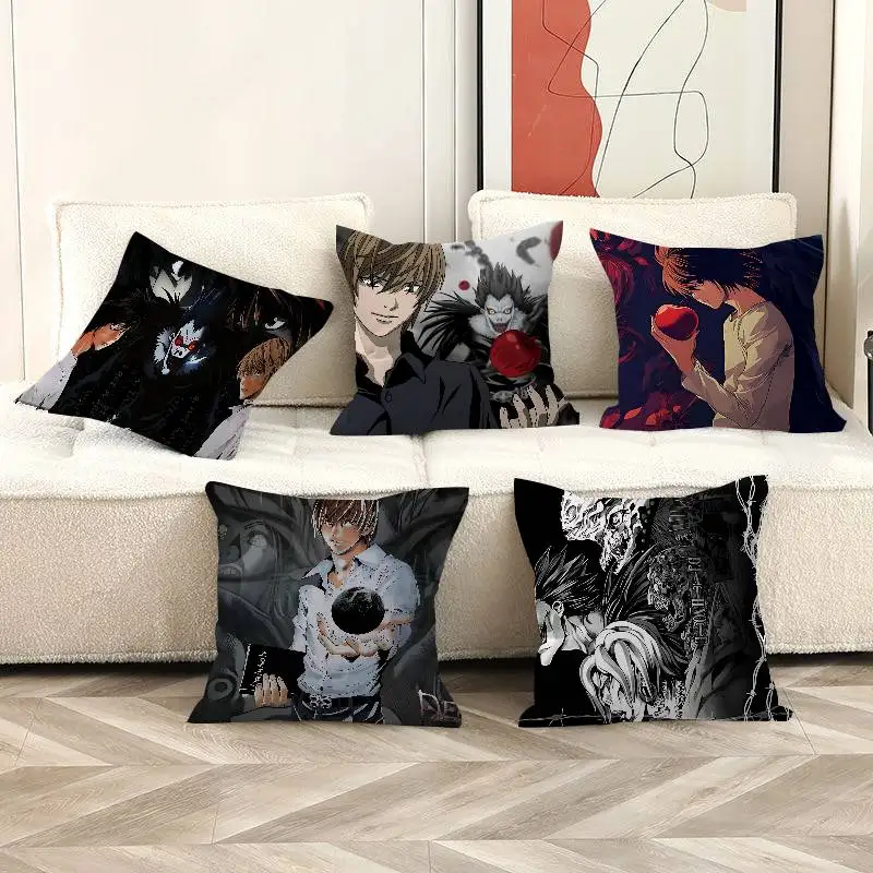 Classic Anime D-Death N-Note Pillow Cushion Cover Pillowcase Living Room Sofa Home Decor Customized