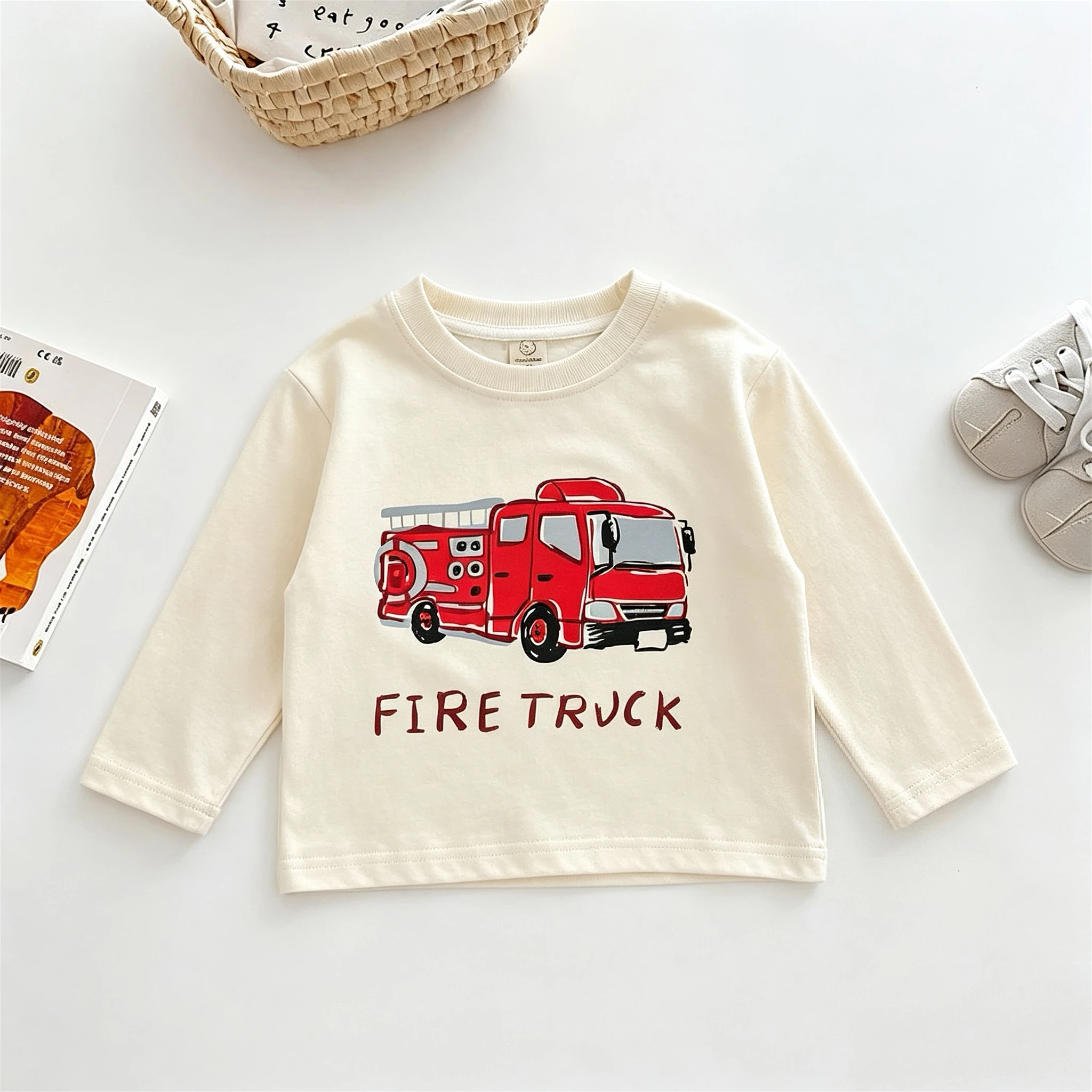 Kids' Car Print Long-Sleeve T-Shirt — product detail 7