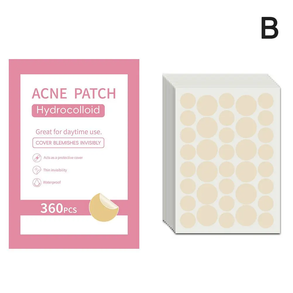 Impermeável Pimple Patch Adesivos, Tratamento De Acne, Removedor De Espinhas, Ponto Facial, Ferramenta De Pele, Cuidado De Manchões, Cuidados Com A Pele, 360-600Pcs, Q2Y3