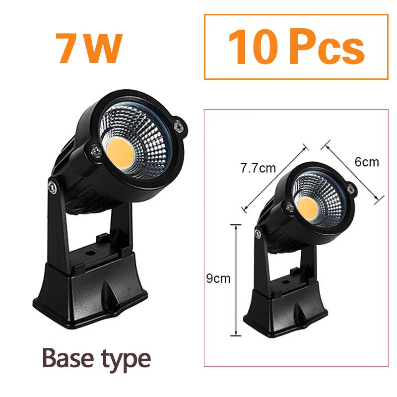 teetealy 10pcs led rasen lampe wasserdichte garten leuchte ac220v 110v 7w 5w DC12-24V im freien led spike lichtweg landschaft ip65 spot birnen 4