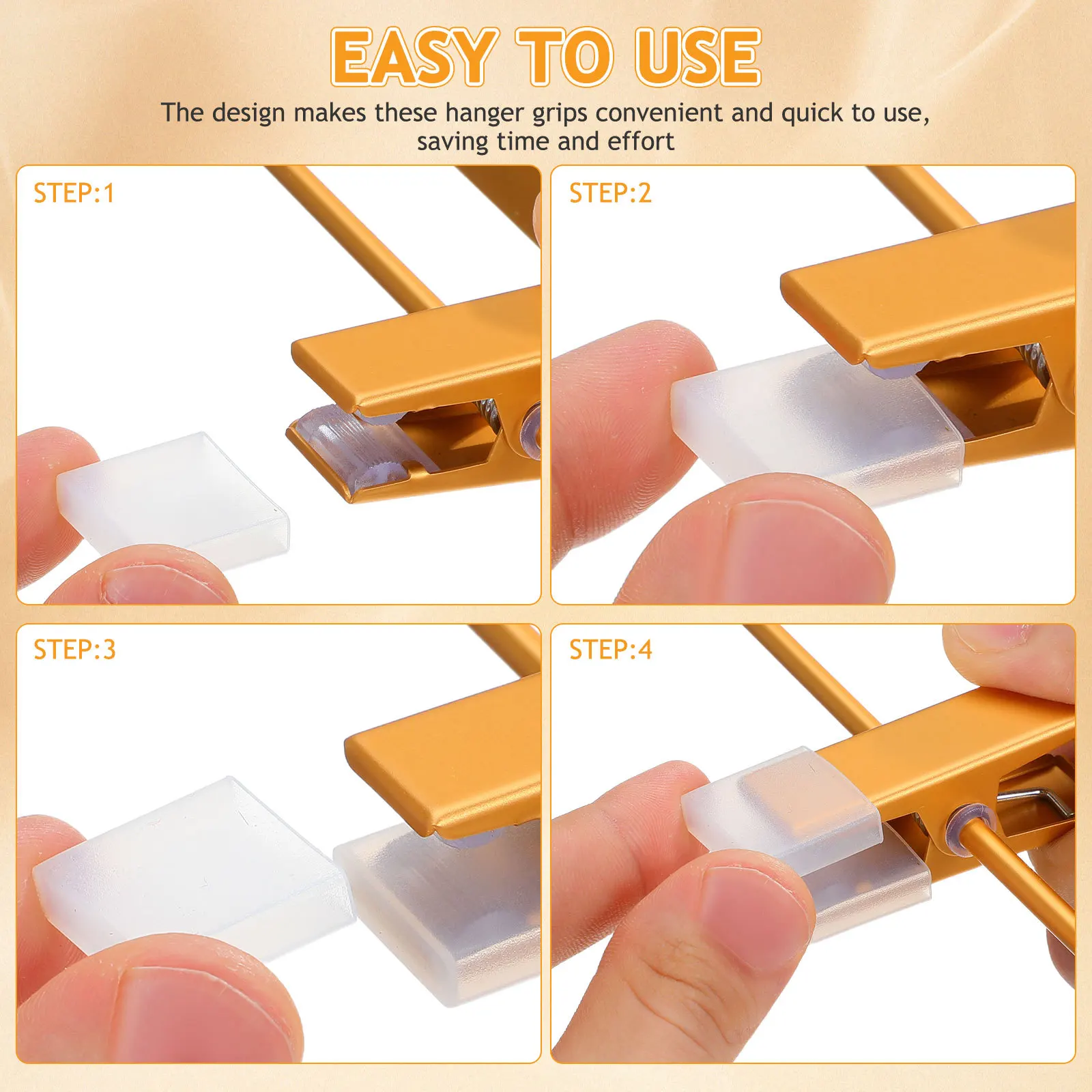 50 قطعة شماعات سيليكون السيطرة شفافة عدم الانزلاق شماعات الملابس شرائط ل الشماعات الخشبية السراويل مكافحة قطرة حماية الملابس #3