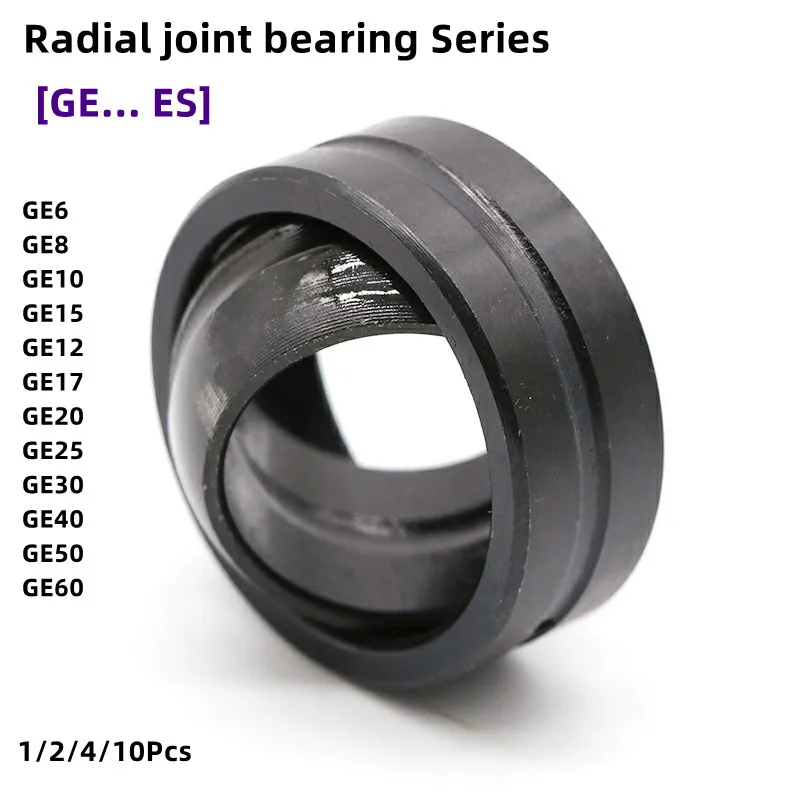 1/2/4/10Pcs Radial spherical plain bearings GE6 GE8 GE10 GE12 GE15 GE17 GE20 GE25 GE30 GE40 GE50 GE60 Joint Bearing