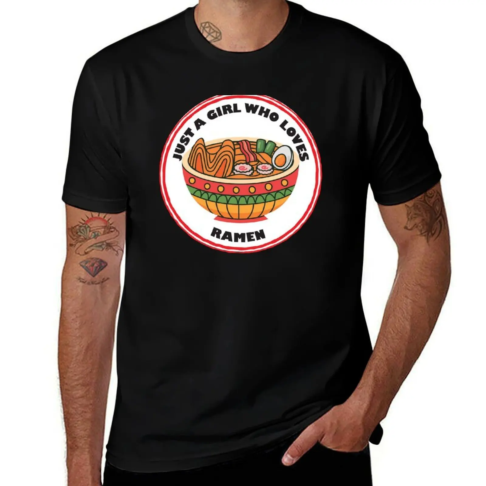

Just A Girl Who Loves Ramen T-Shirt oversize t-shirts man T-shirts oversize graphics summer clothes men clothing