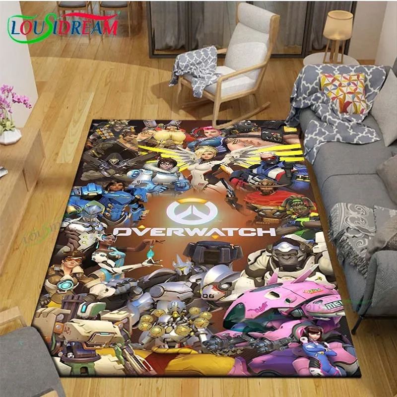 Classic Game Role O-Overwatch Printed  Carpets Living Room Anti-Skid Area Rug Kids Bedroom Mats Yoga Mat Large Carpet Decor