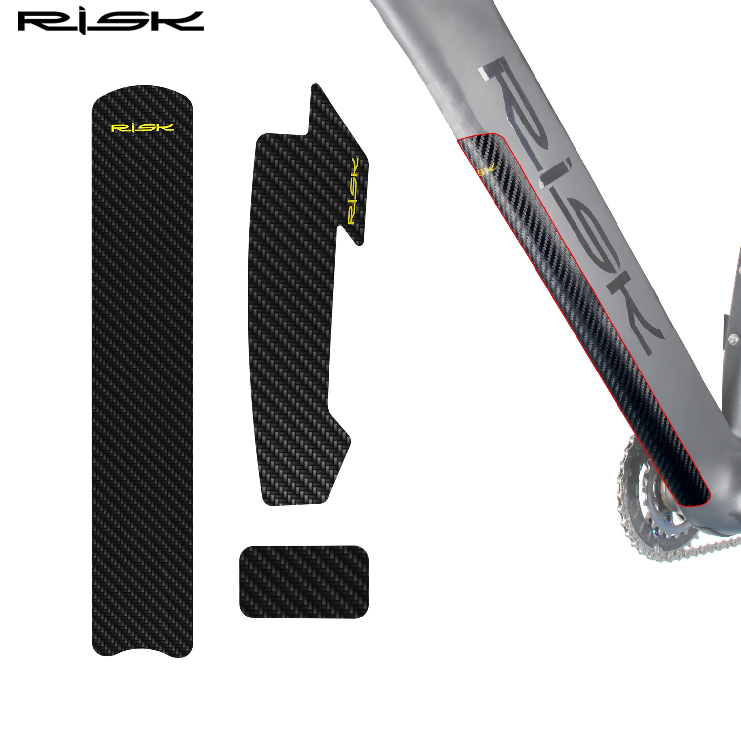 RISK Bicycle Frame Protective Sticker MTB Bike Down Tube Anti-Scratch Sticker Tape Protector Cycling