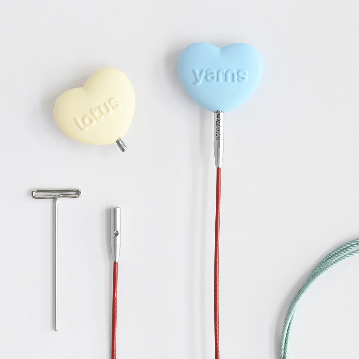 Lotus Yarns 360° Swivel Cable with End Caps  For Interchangeable Tips