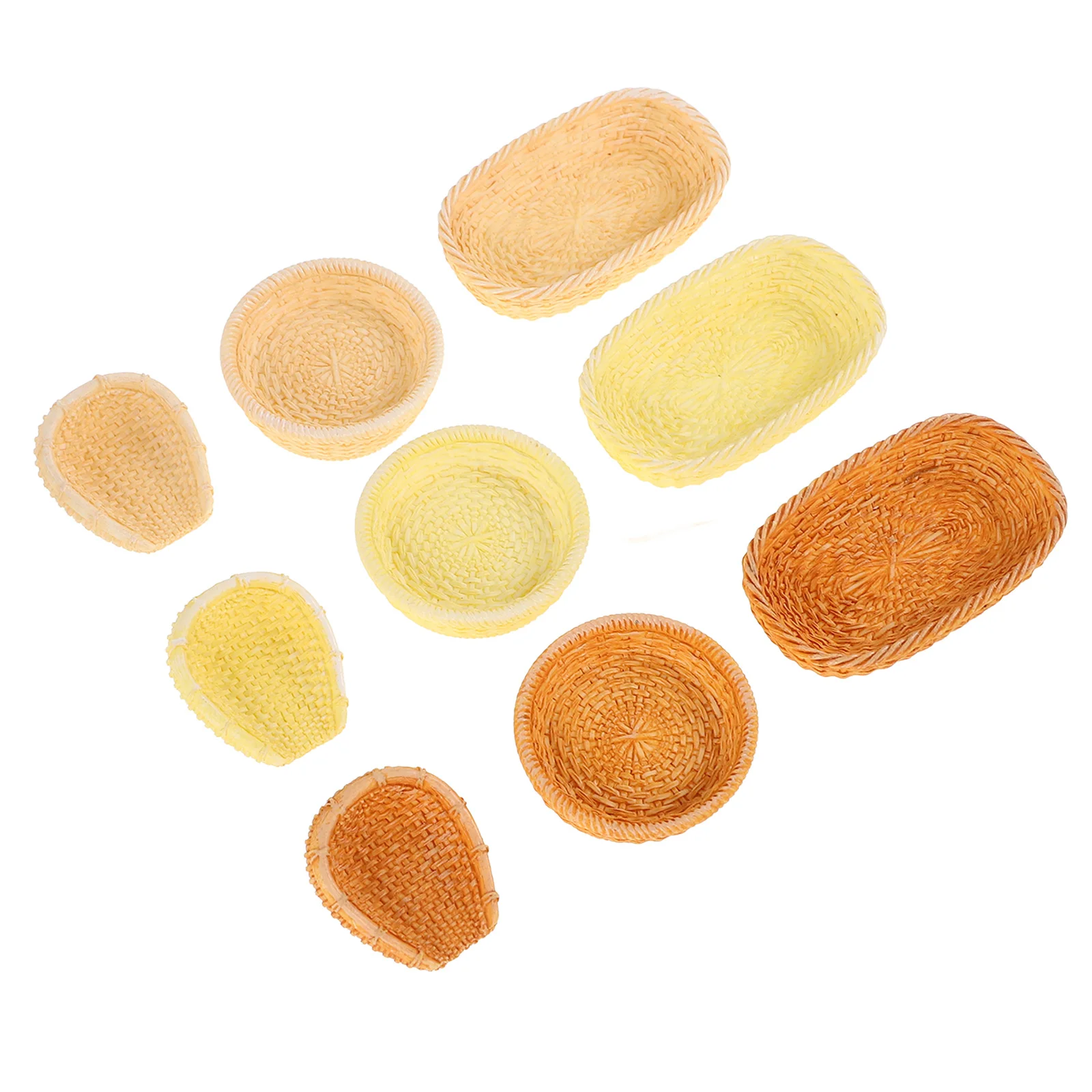 9 stücke Miniatur Essen Trinken Flasche Miniatur Obst Korb Puppenhaus Perlen Korb Picknick Körbe Mini Für Puppenhaus Zubehör