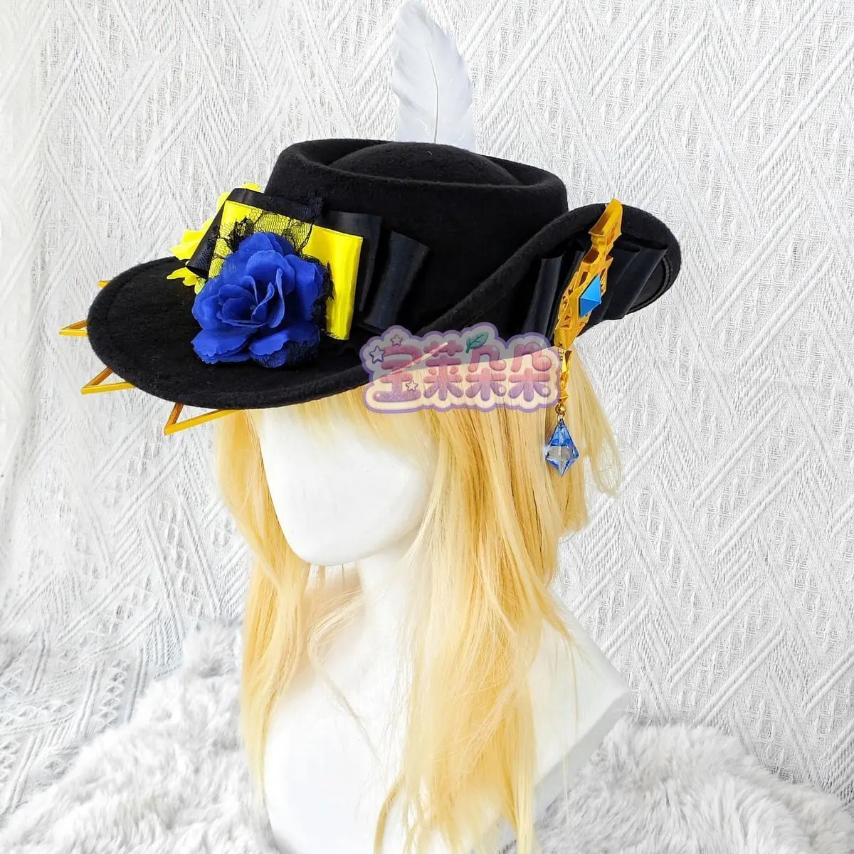 原神-ナヴィア-コスプレセット-帽子-ウィッグ-衣装-日傘-レッグハーネス-イヤリング-アクセサリー-アニメ-コスプレ-ハロウィン