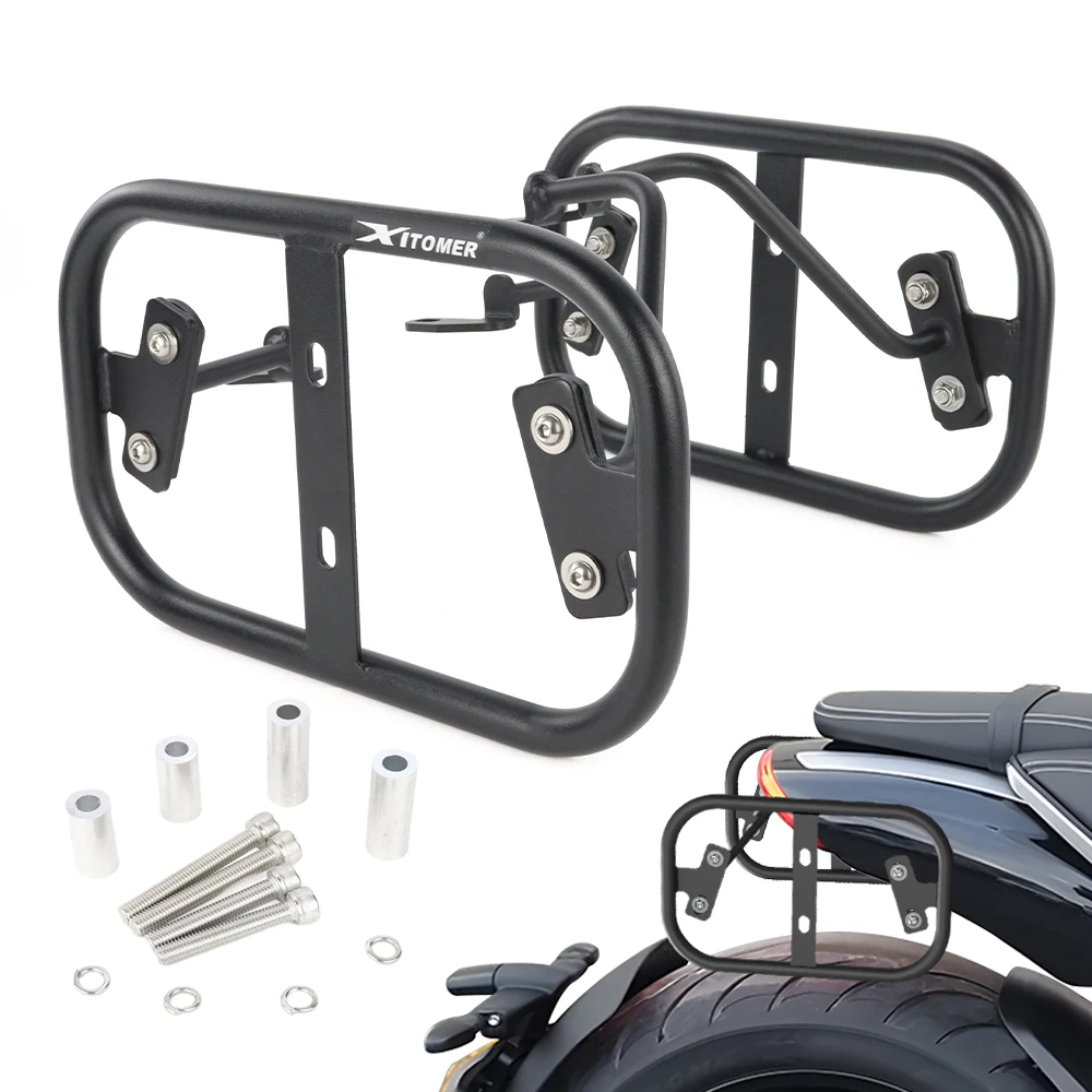 

Fit For Triumph Rocket 3 R / GT 2020-2025 Motorcycle Side Luggage Racks Saddlebag Support Bars Mount Brackets Pannier Racks