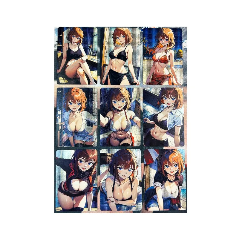 9pcs/set Cute Anime ACG Haibara Ai Sherry Collection Card Kawaii Cartoon Sexy Girl Toy Set Hobby Anime Collection Card Gift Toys