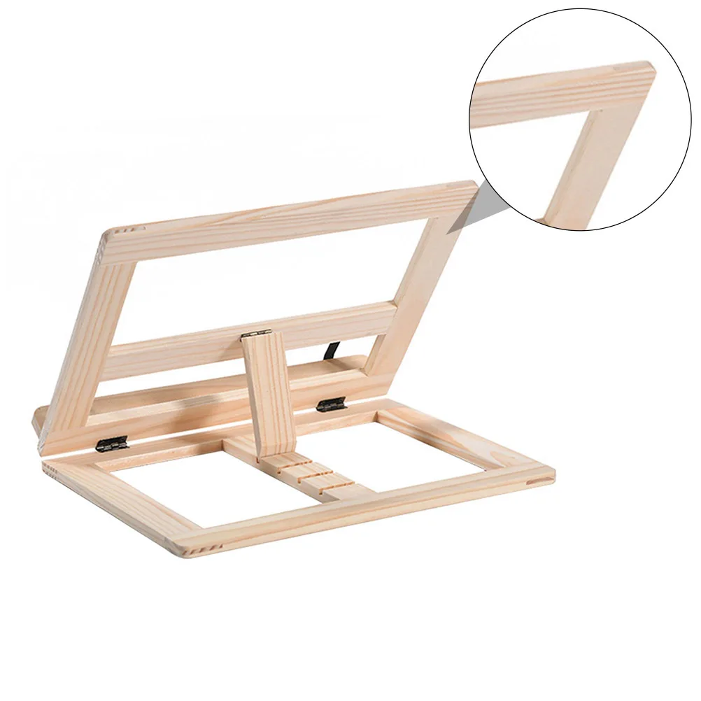 

Adjustable Wooden Book Stand for Reading Hands Free Book Rest for Teens Adults (Wood Color) 's Reading Rack
