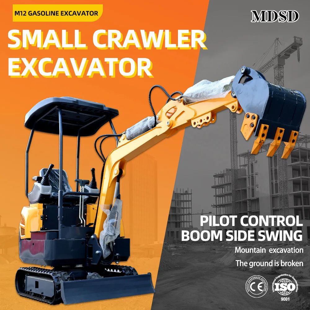 1.2 Ton Diesel Mini Excavator With Attachments EPA Euro 5 Engine Customized Orchard Small Excavator Cheap Price Excavators