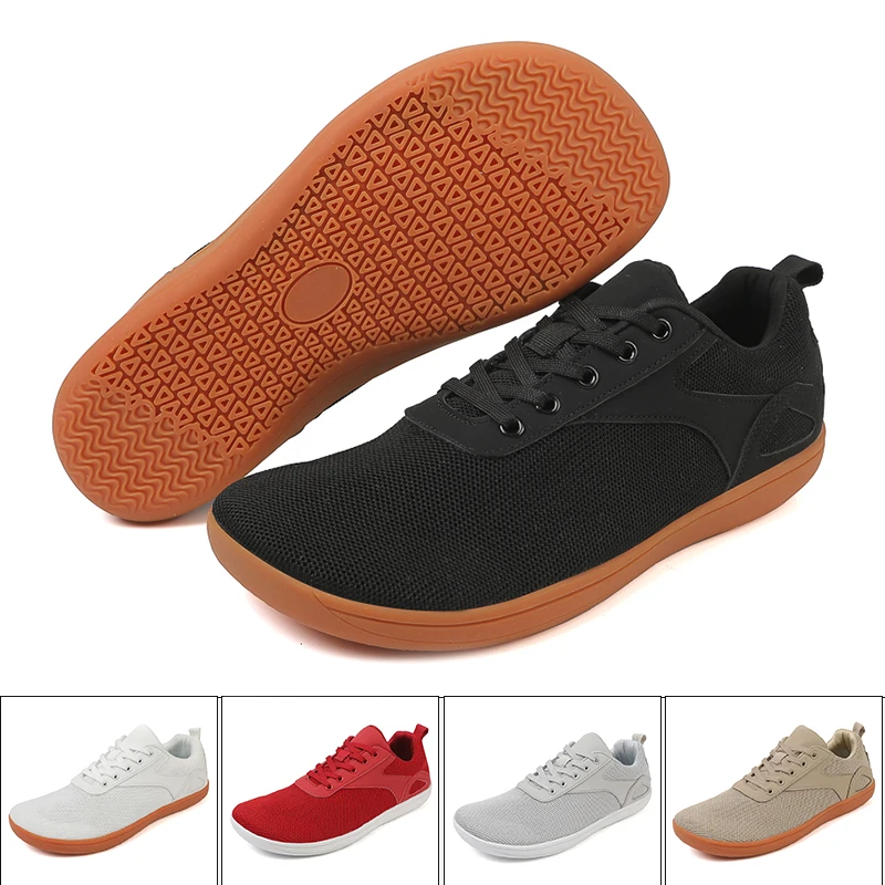 

New Wide-Fit Running Shoes Comfortable Breathable Soft Bottom Anti-Slip Casual Fitness Sports Shoes Barefoot Running Shoes