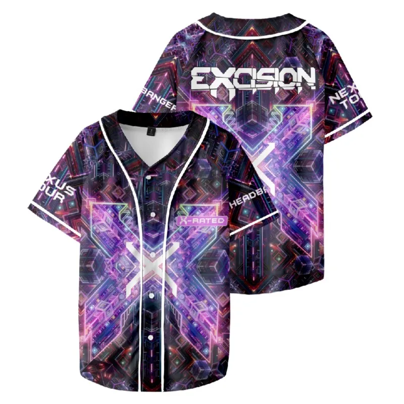 Excision Tour Baseball Jersey Merch Baseball Uniform T-Shirt Unisex Streetwear For Men/Women Baseball Shirts Top