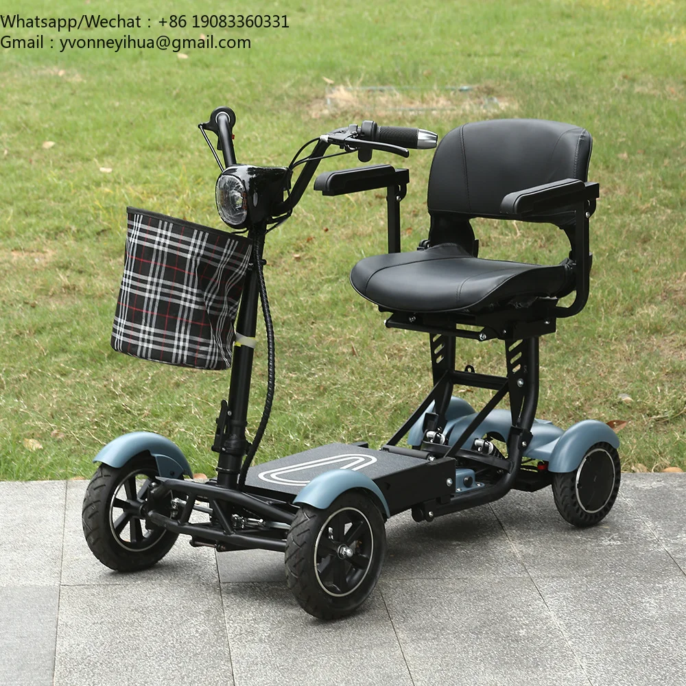 Lightweight Factory Direct Sale Cheapest 4 Wheel Folding Mobility Handicapped Electric Scooter Disabled With Brushless Motorl