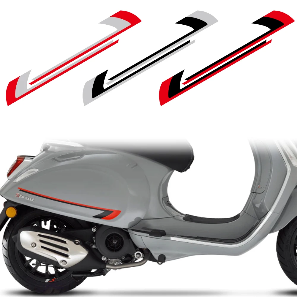

2Pcs Vespa Body Pedal Sticker Reflective Decal Motorcycle Badge for Scooter /Sprint /Primavera/50/150/150S /946 47.50x7.3cm