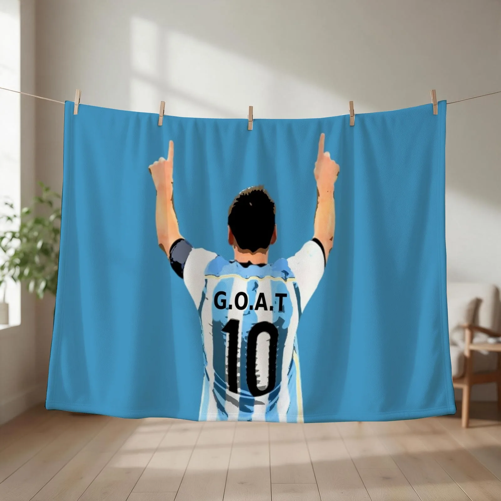 GOAT Football Shirt Throw Blanket Beach Hair Soft Big For Baby Blankets