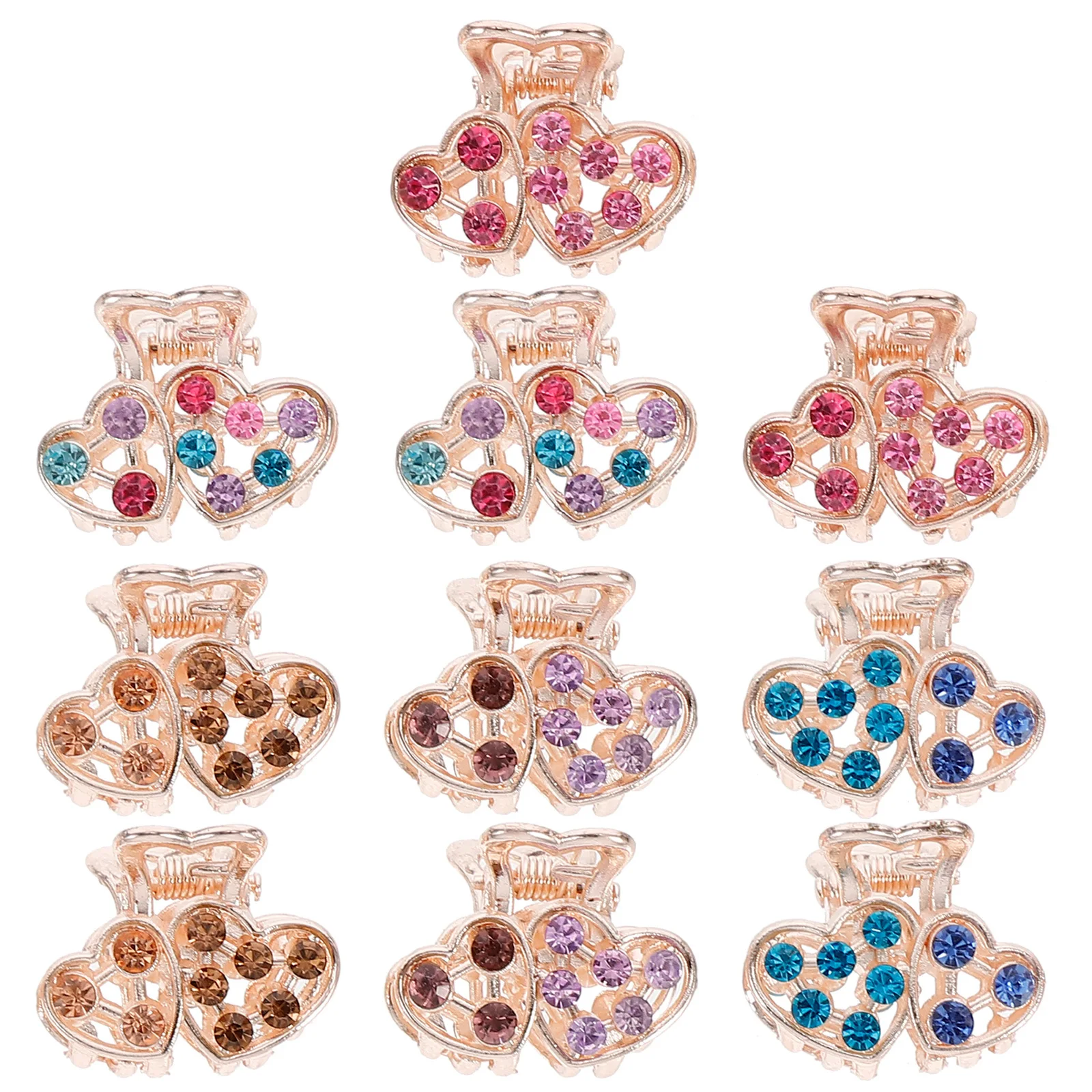 10 قطعة مشبك شعر صغير كليب صغير القرش الأسنان الشعر الصيد باريت للأطفال حمام ماكياج تصفيفة الشعر دبوس حجر الراين كريستال دبوس الشعر