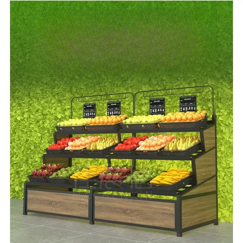 Fruit and vegetable shelves, supermarket vegetable racks, fruit store display racks
