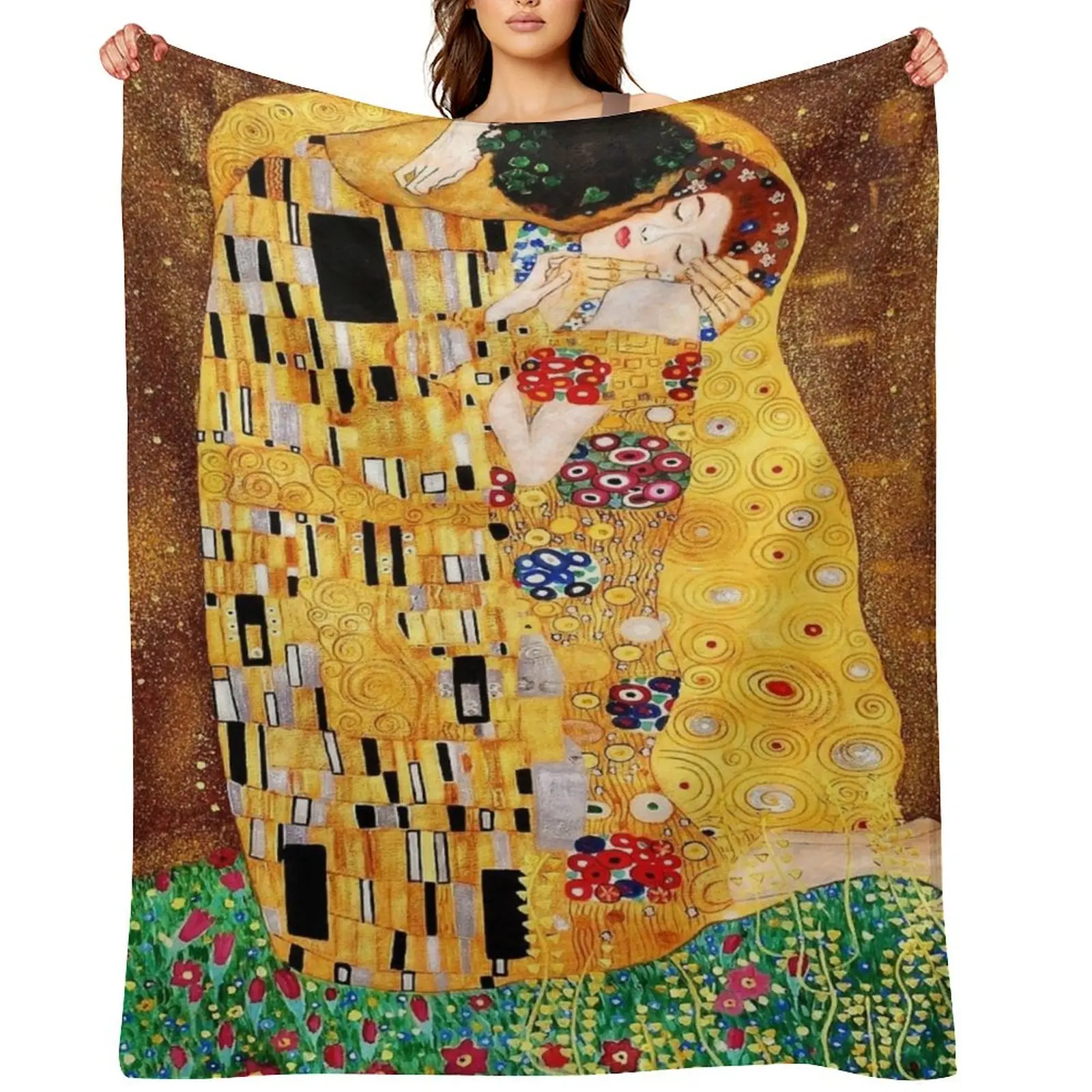 

Gustav Klimt Throw Blanket Thins Winter beds Plaid Moving Blankets