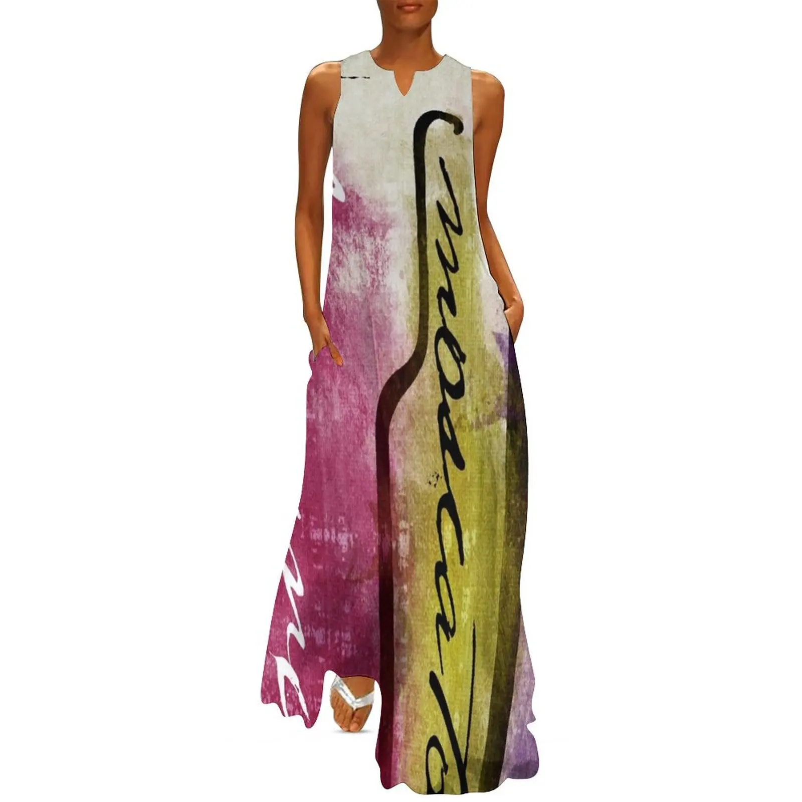 Wine Tasting II Long Dress women evening dress Women dresses summer Cocktail of dresses