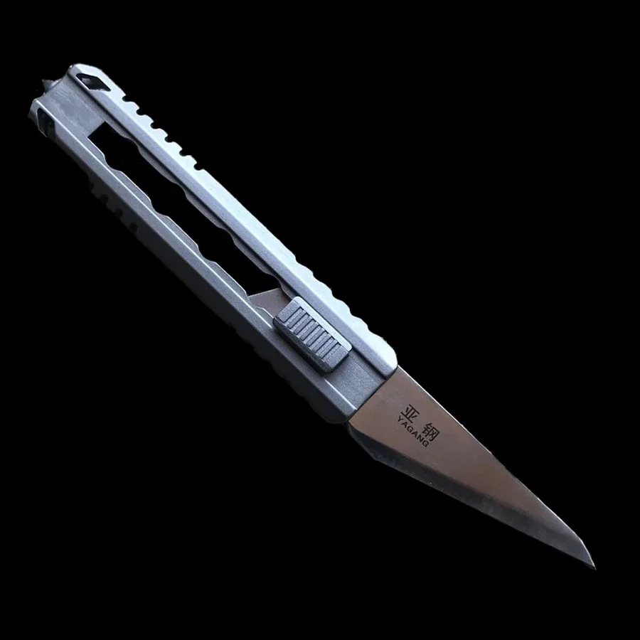 Imagem -05 - Titanium Handle Utility Knife Cortador de Papel Janela Quebrada Escapar ao ar Livre Camping Caça Ferramenta Edc Lâmina Substituível Lâmina Tc21