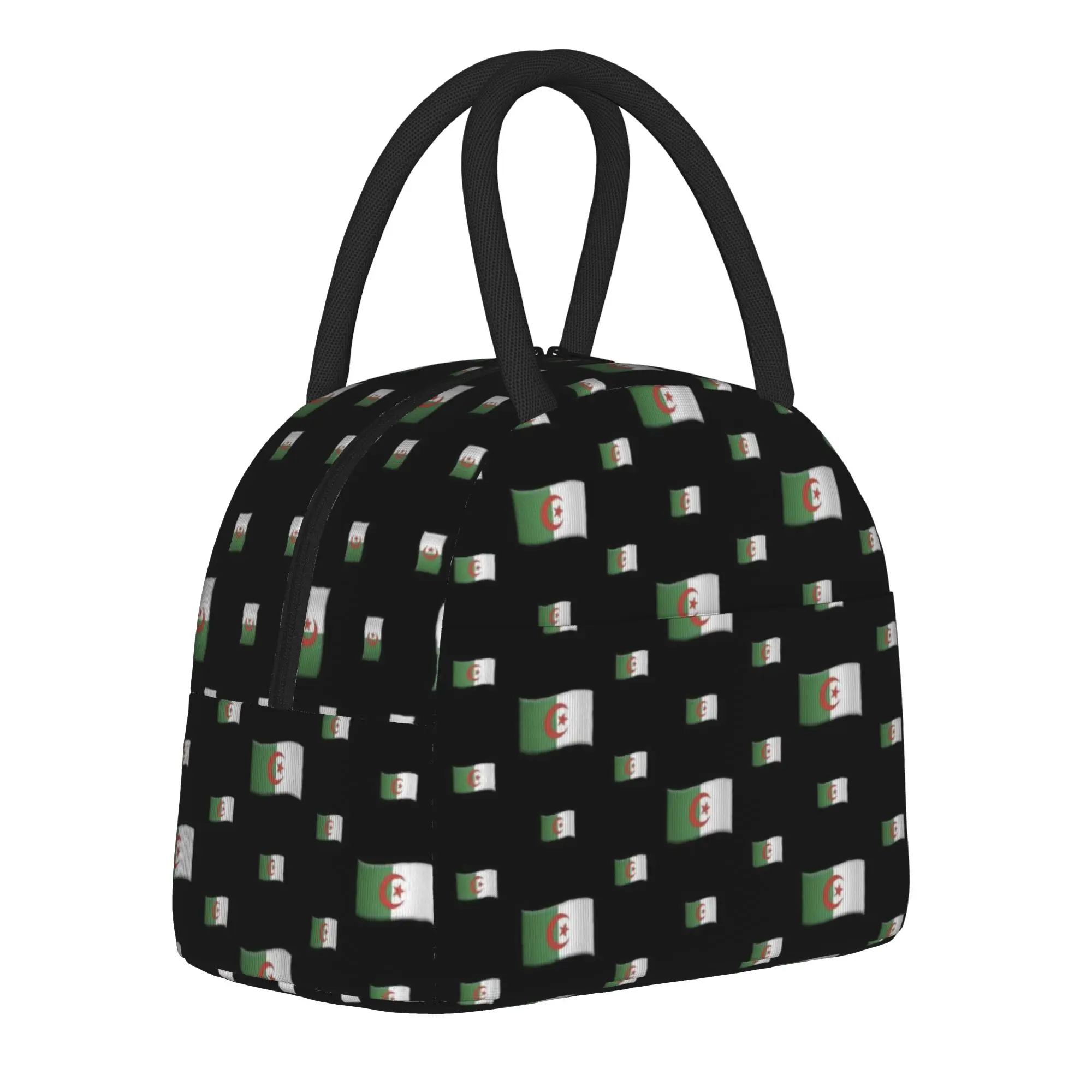 

Термоизолированные сумки для обеда с флагом Алжира, портативные сумки для пикника, контейнеры для еды, термосумки для мужчин и женщин, термоконтейнеры для обеда