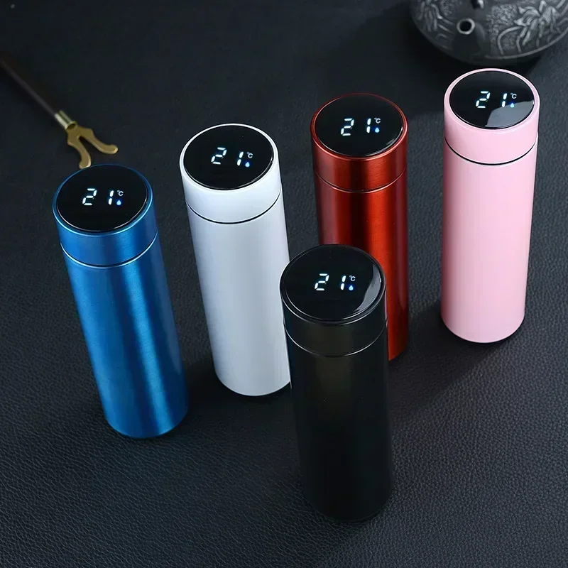 

500ml Stainless Steel SUS304 Thermos Bottle with Digital Temperature Display LED Intelligent Measurement Cup Vacuum Flask
