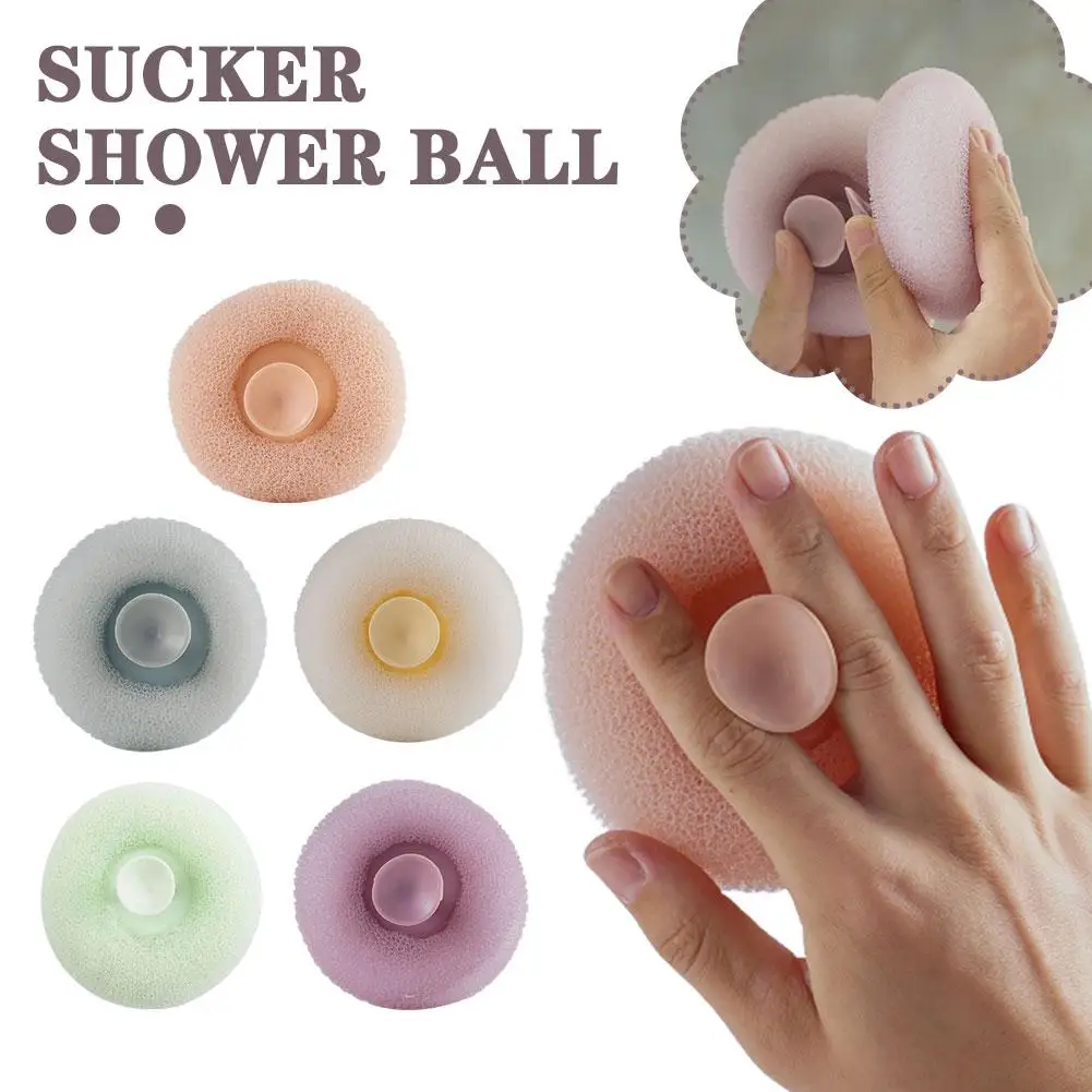 Sucker Shower Ball Suction Cup Round Brush Super Soft Bath Ball Sponge Accessories Massage Towel Mud Bathroom Bath B2y6