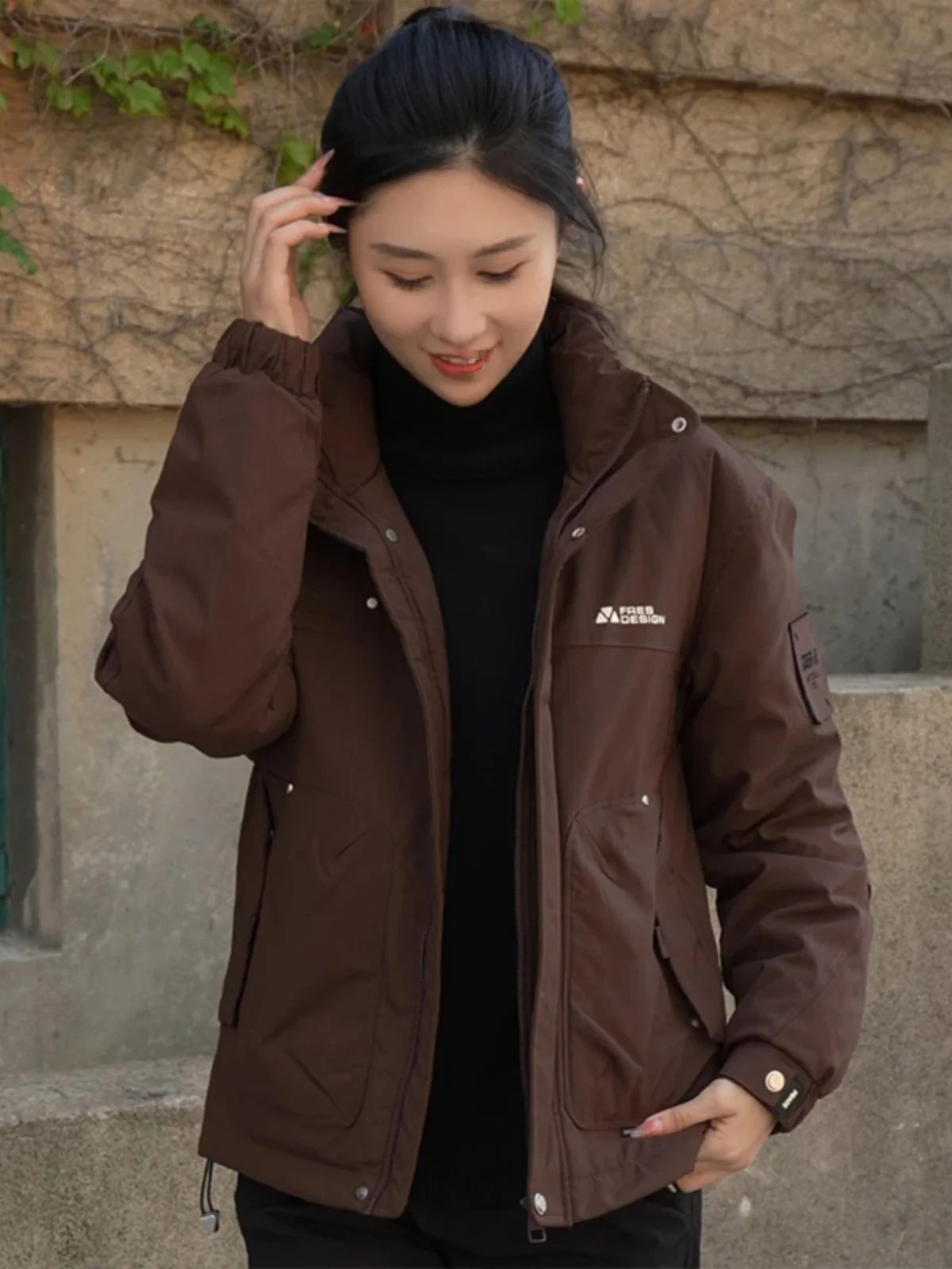 

Дизайнерская теплая куртка-пуховик с воротником-стойкой Design Sensation Decosition для мужчин и женщин на зиму