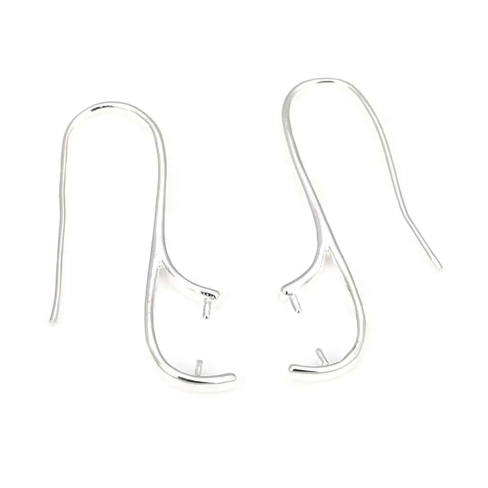 10PCS 18K Gold Color Brass with Clasps Clip Earrings Hooks High Quality Diy Jewelry Making Earrings Accessories for Women