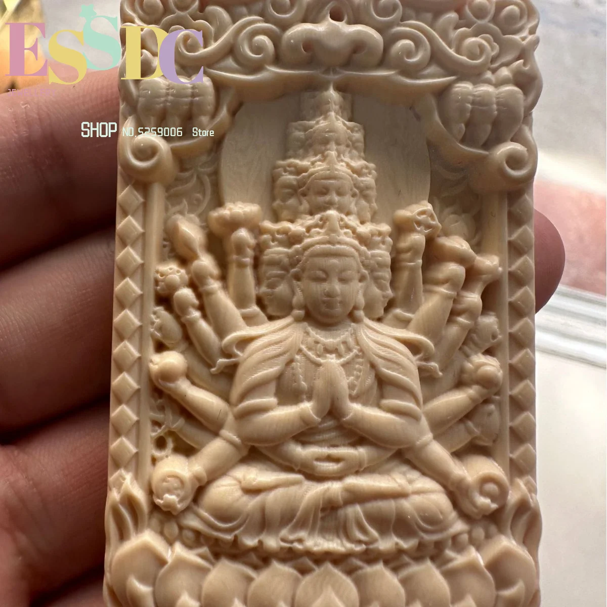Mammoth ivory pendant natal Buddha pendant same style for men and women as gifts comes with other national style necklaces