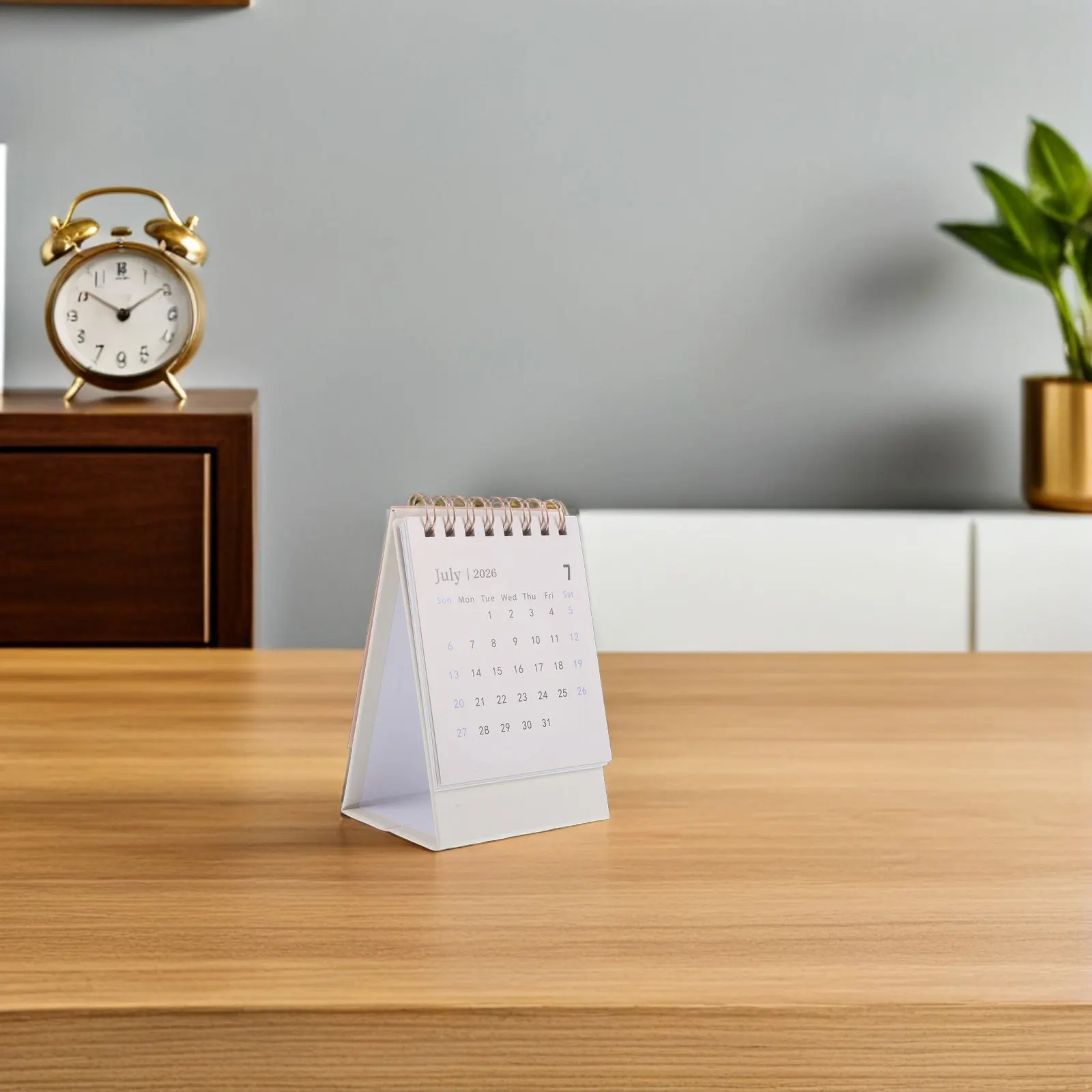 

2026 Mini Desk Calendar Minimalist Standing Flip Table Calendar Smooth Flip Daily Planner for Desktop Tabletop Schedule