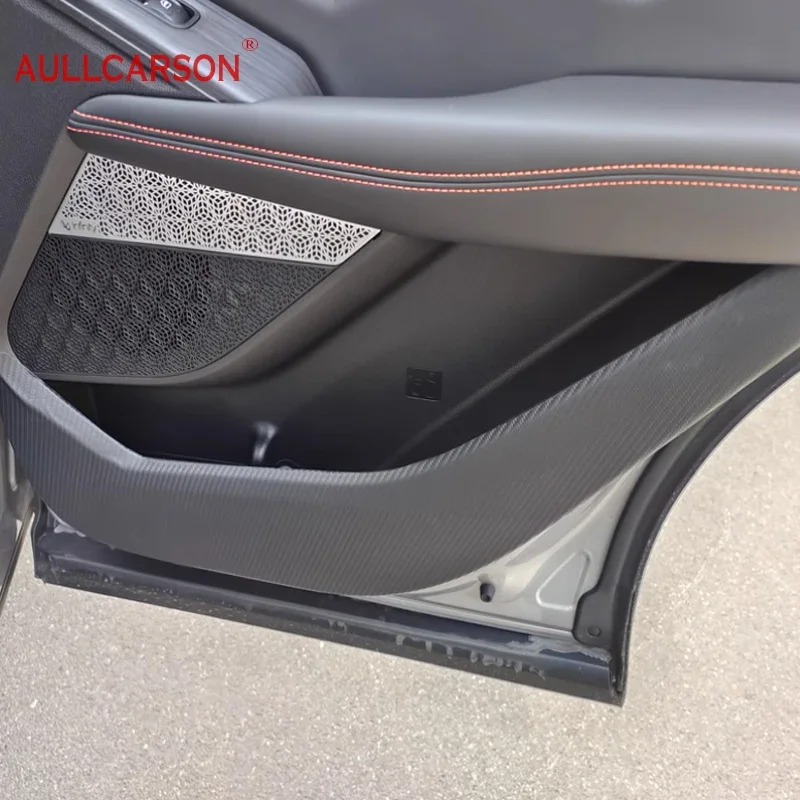 For New Haval F7 2025 2024 Door Anti Kick Pad Protection Stickers Carbon Fiber Inner Side Edge Film Car Accessories 4 Pieces