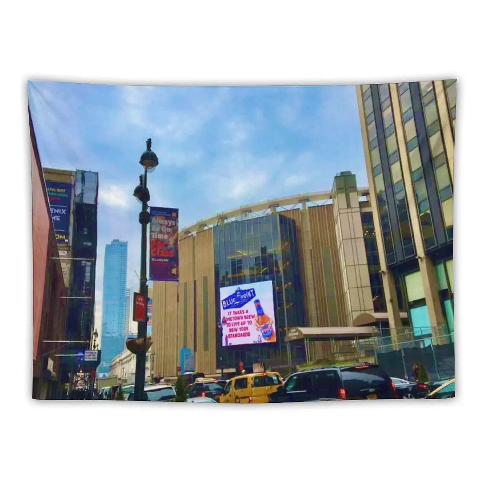 

Madison Square Garden in Traffic Tapestry Decor For Room Decorative Wall Mural Decoration Home Art Mural Tapestry